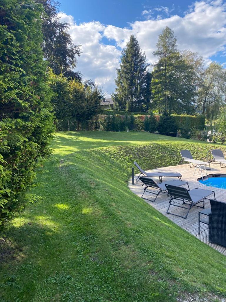 Appartement Moderne Avec Terrasse Et Piscine A Chatel Sur Bex Esterno foto